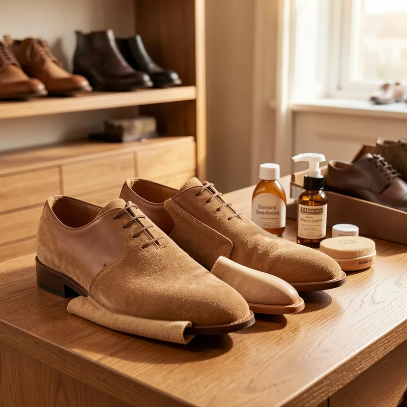 Entretenir des chaussures en daim